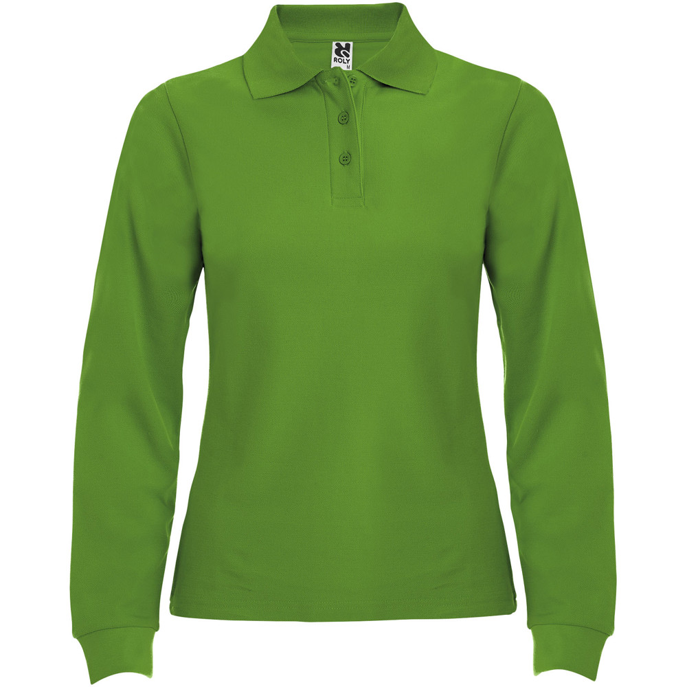Estrella 220 g/m² damespolo met lange mouwen - Grasgroen