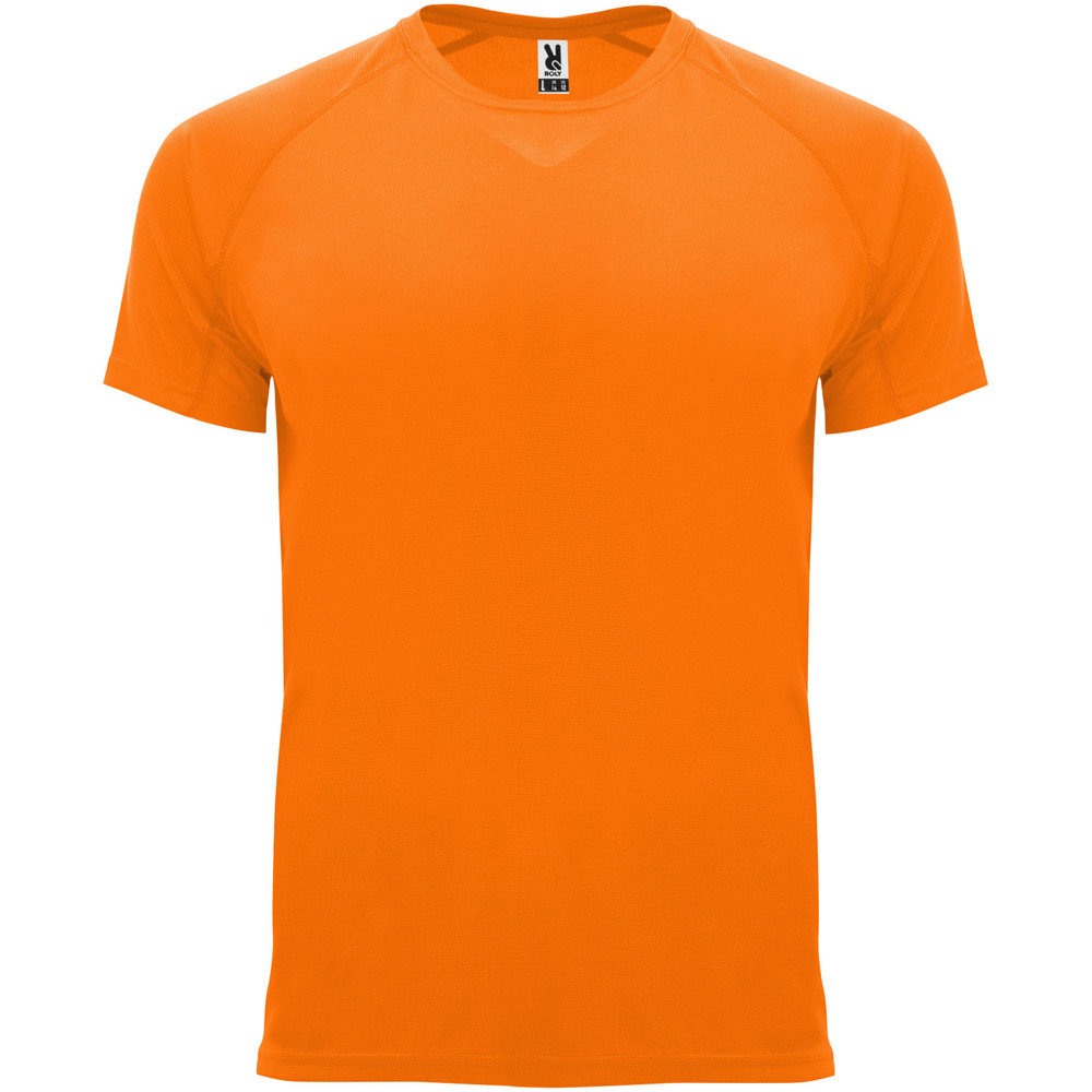 Bahrain 135 g/m² sportshirt met korte mouwen voor kinderen - Fluor oranje