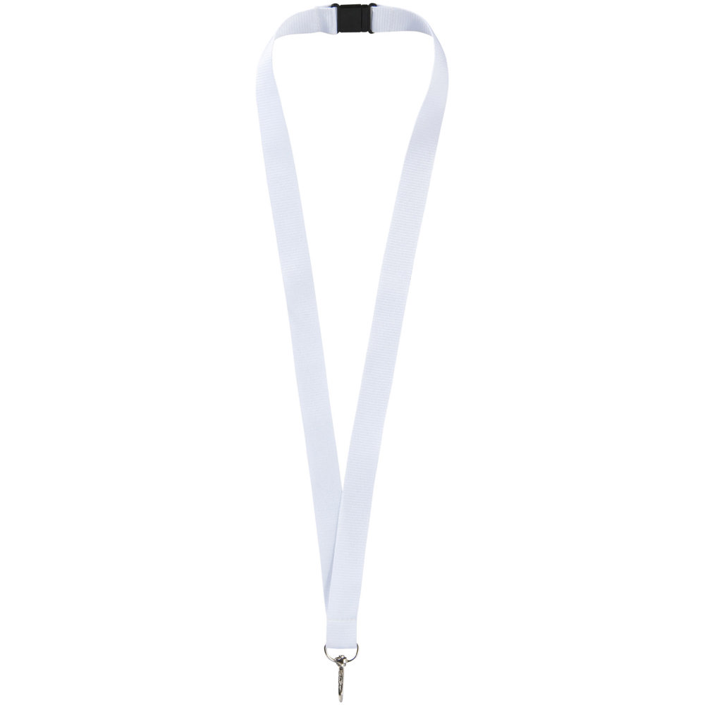 Lago lanyard met veiligheidssluiting - wit