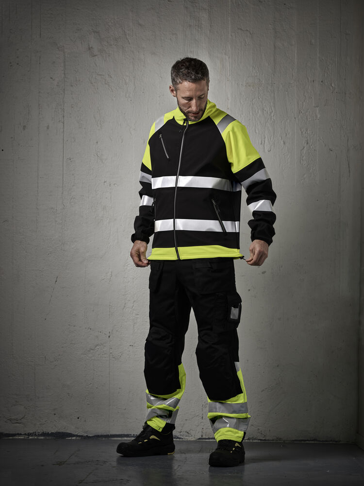 Jobman - 2134 Hi-Vis Stretch Trousers Core HP Navy/Geel 96