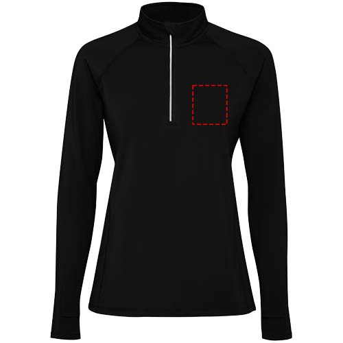 Estambul 200 g/m² damessweater met lange mouwen en halve rits