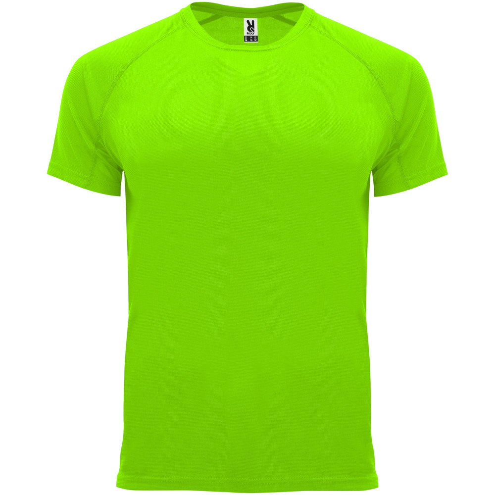 Bahrain 135 g/m² sportshirt met korte mouwen voor kinderen - Fluor groen