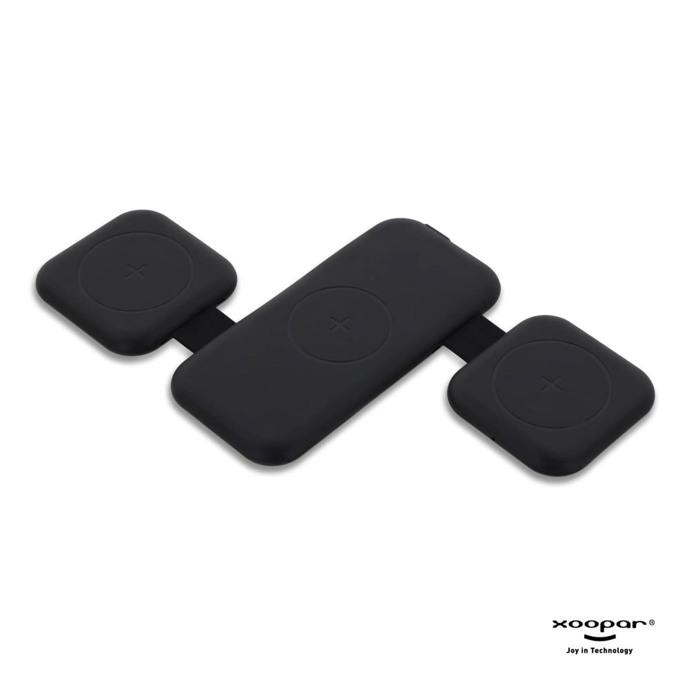 3188 | Xoopar Trafold 3 Wireless charger 15W - Zwart