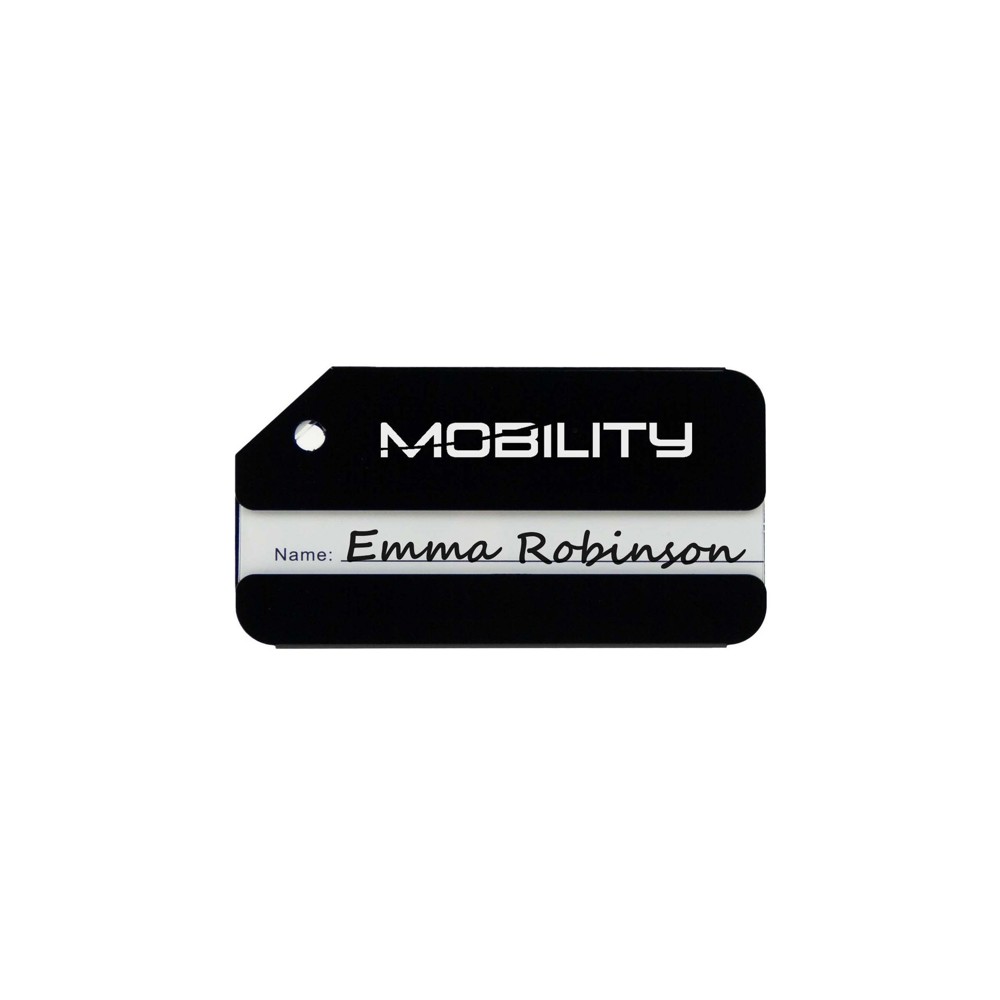 Luggage Tag Aluminium- Zwart