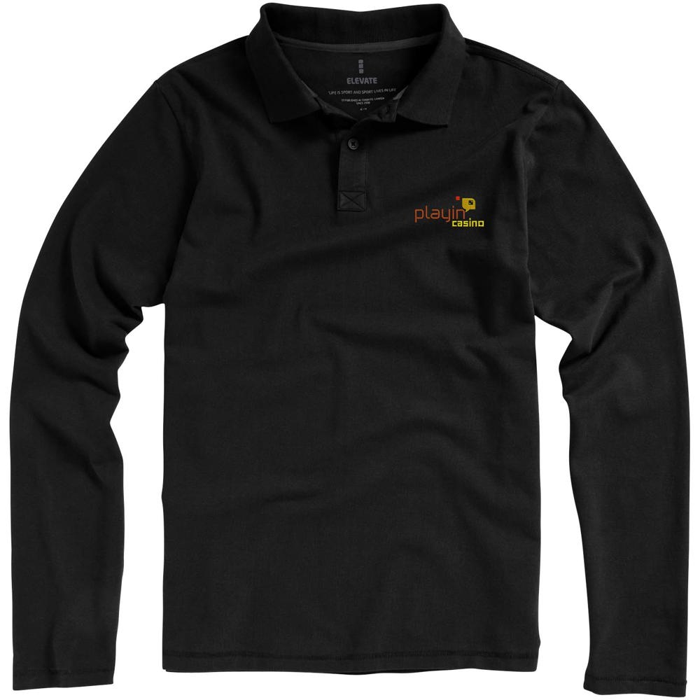 Calgary 180 g/m² herenpolo met lange mouwen