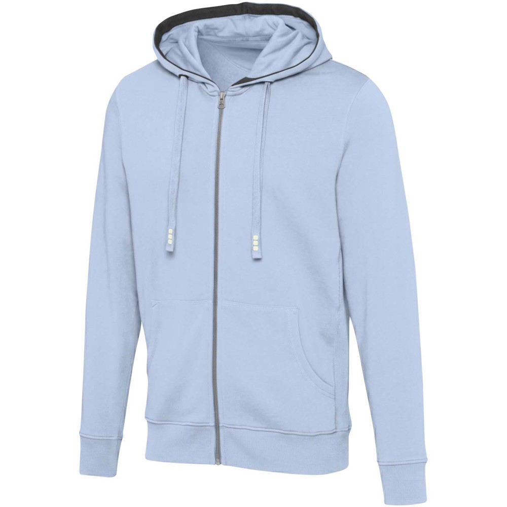 Arora 300 g/m² unisex hoodie met ritssluiting - Mistblauw
