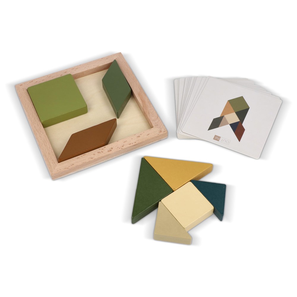 InSideOut Houten Tangram think IQ puzzle
