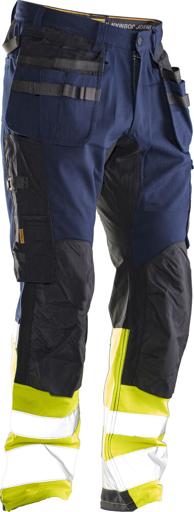 Jobman - 2134 Hi-Vis Stretch Trousers Core HP Navy/Geel 96