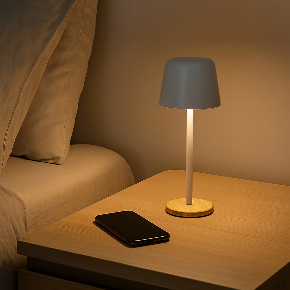 Solis Dimbare Tafellamp met Bamboe basis