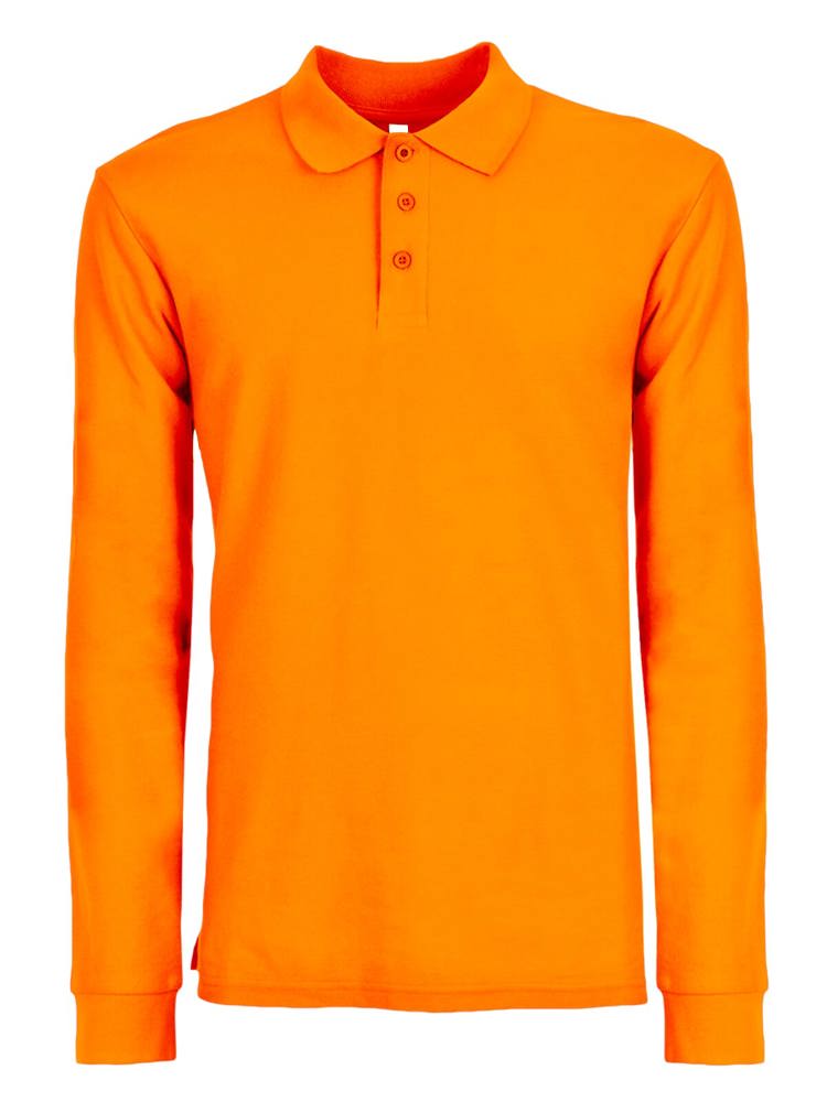 BS Evolution long sleeve polo, 180 gr/m² - Safety Orange (PMS 804C)