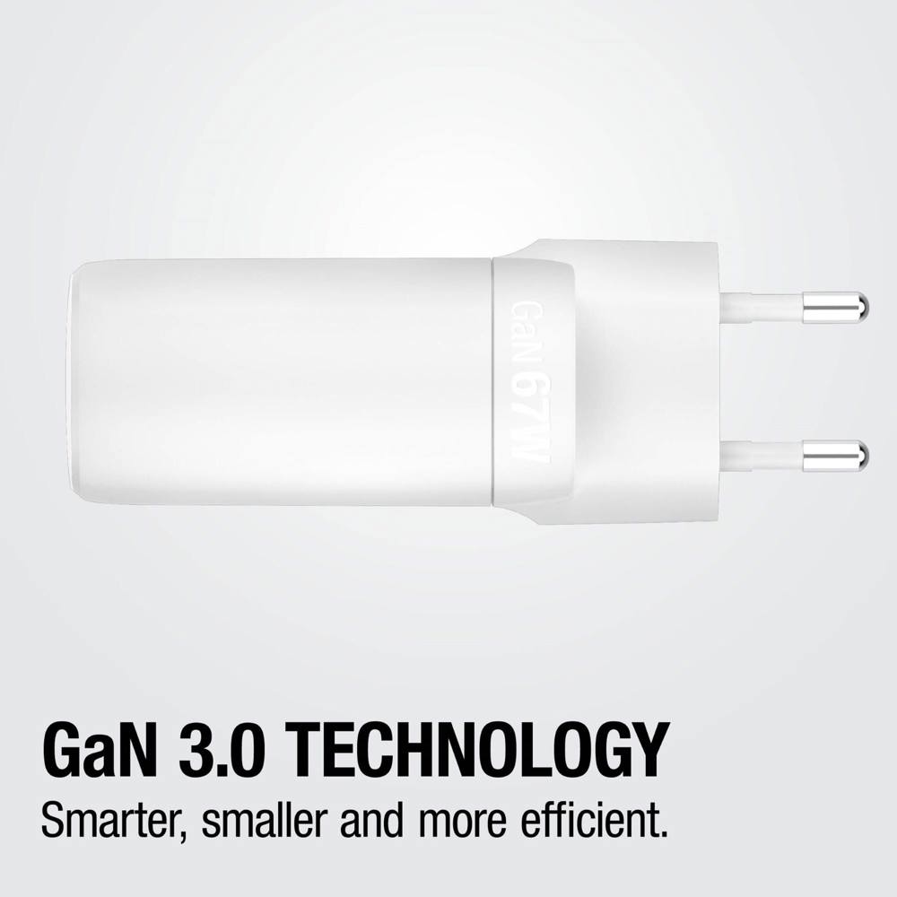 Fresh 'n Rebel 67W Laptop Snellader GaN USB-C &amp; USB-A