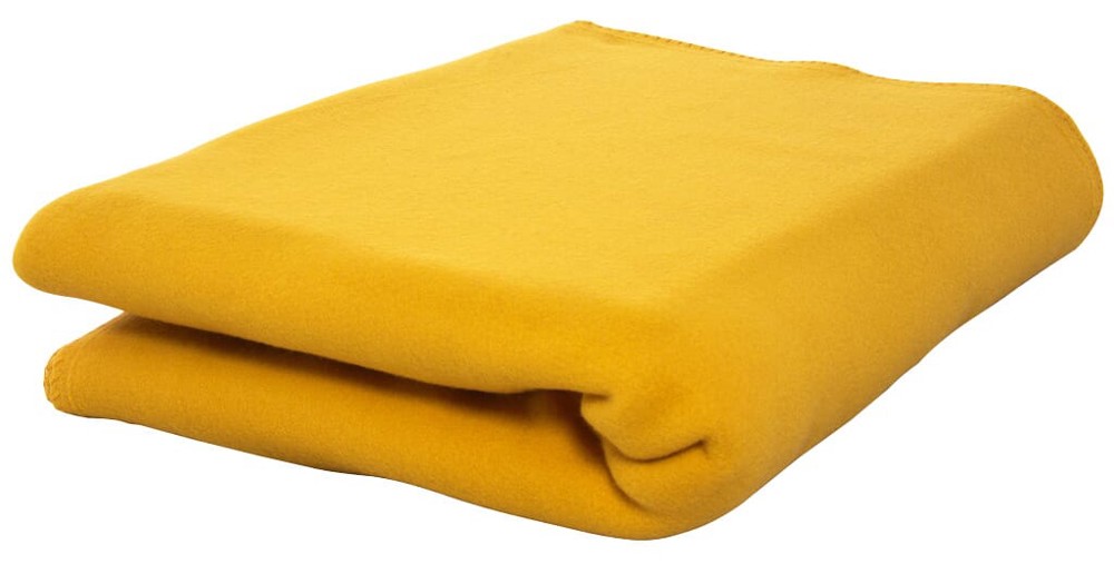 Nilton's Fleeceplaid 150x120 cm, 250 gr/m² - Donkergeel (PMS 142c) / Donkergeel