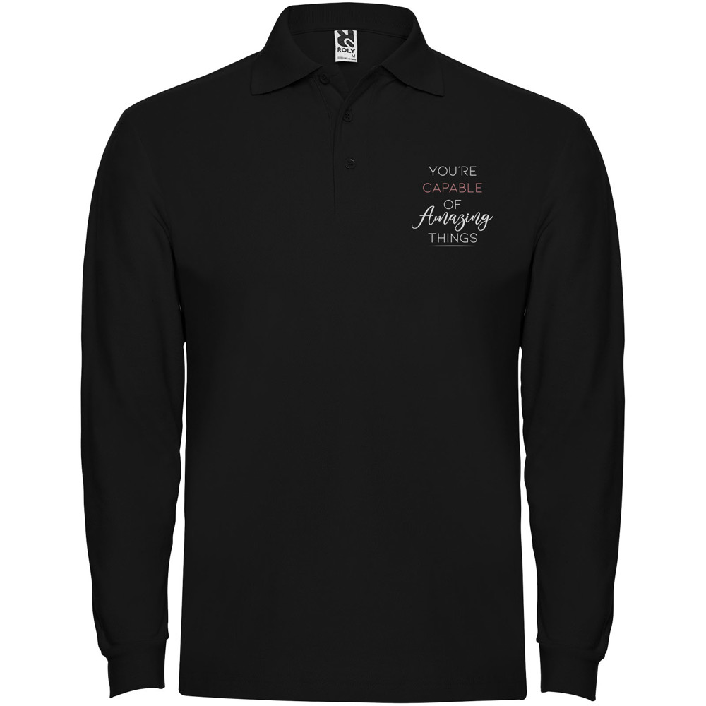 Estrella 220 g/m² herenpolo met lange mouwen