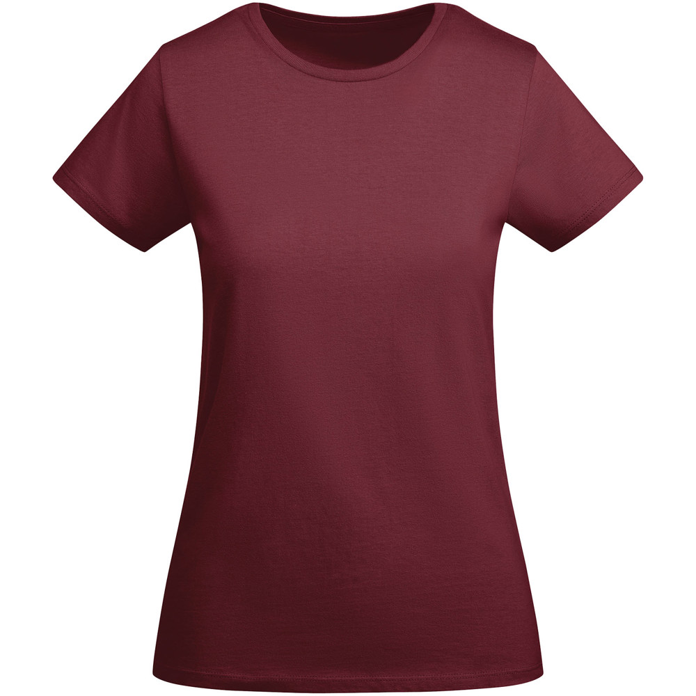 Breda 175 g/m² biologisch katoenen dames T-shirt met korte mouwen - Granaat