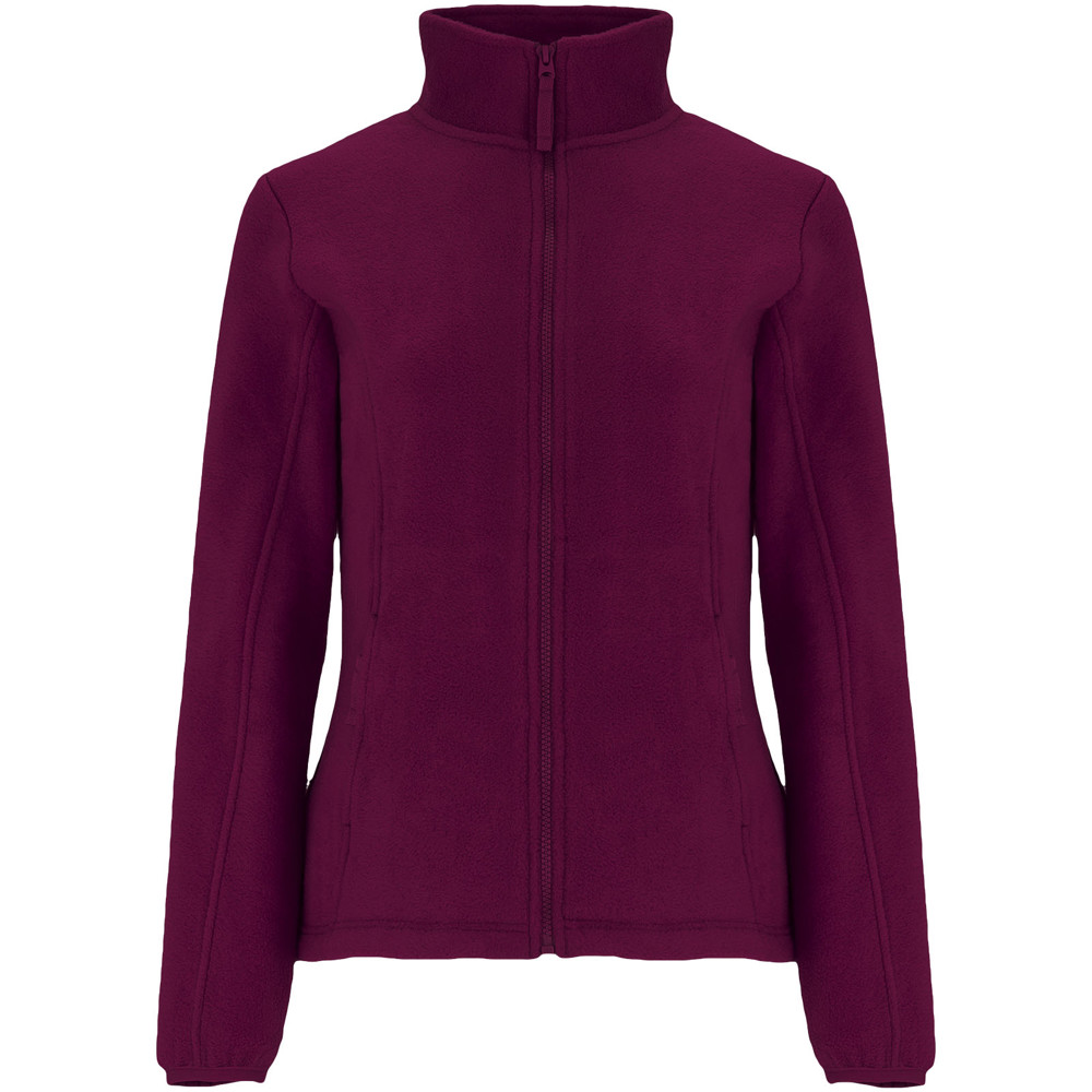 Artic fleece damesjack met volledige rits - Granaat