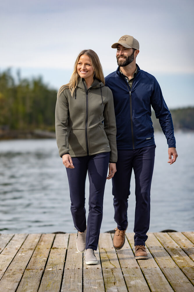 Cutter & Buck - Pemberton Hood FZ Dames Khaki XS