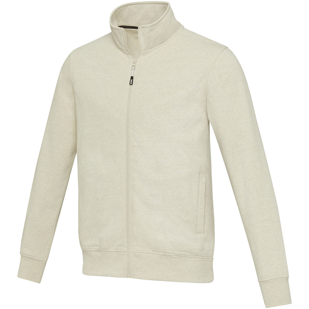Galena 320 g/m² unisex Aware™ gerecyclede trui met volledige rits - Havermout