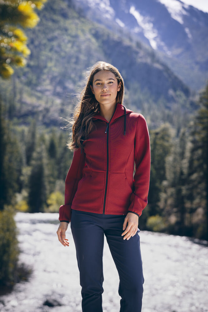 Cutter & Buck - Pemberton Hood FZ Dames Khaki XS