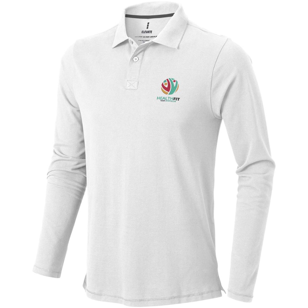Calgary 180 g/m² herenpolo met lange mouwen