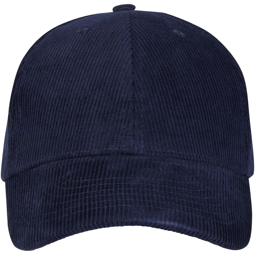 Hutton 280 g/m² 6 panel cap van gerecycled corduroy