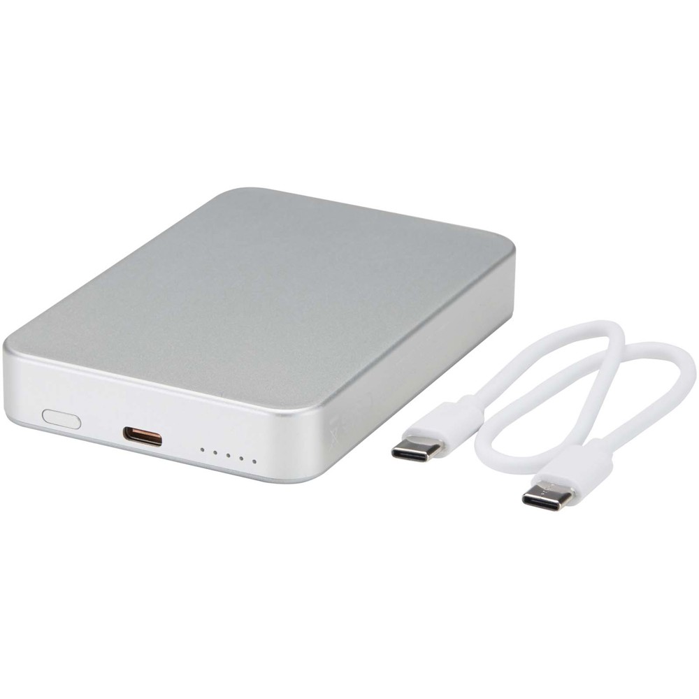 Avis 10.000 mAh RCS powerbank van gerecycled aluminium met magnetische aansluiting 
