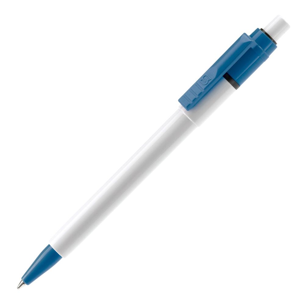 Balpen Baron Colour hardcolour - Wit / Lichtblauw