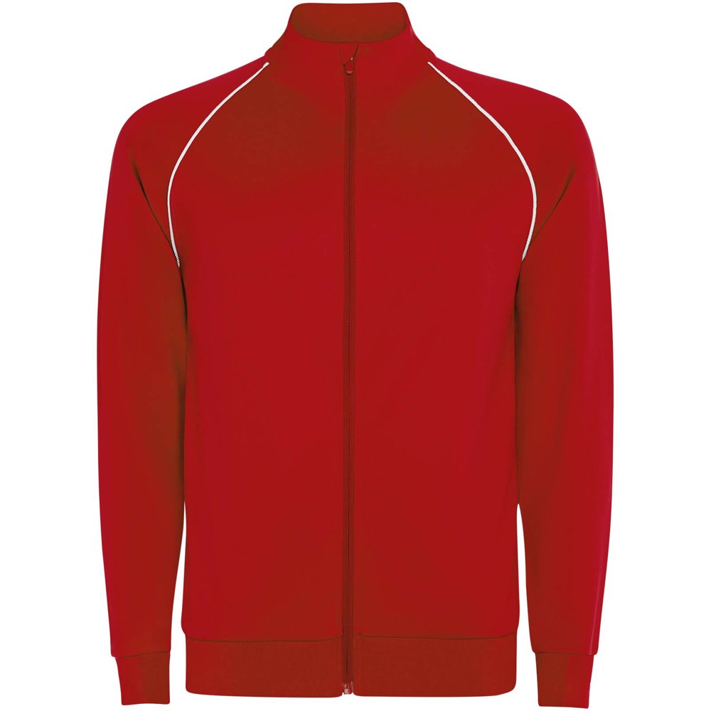 Valier herensweatshirt met doorlopende rits - Rood
