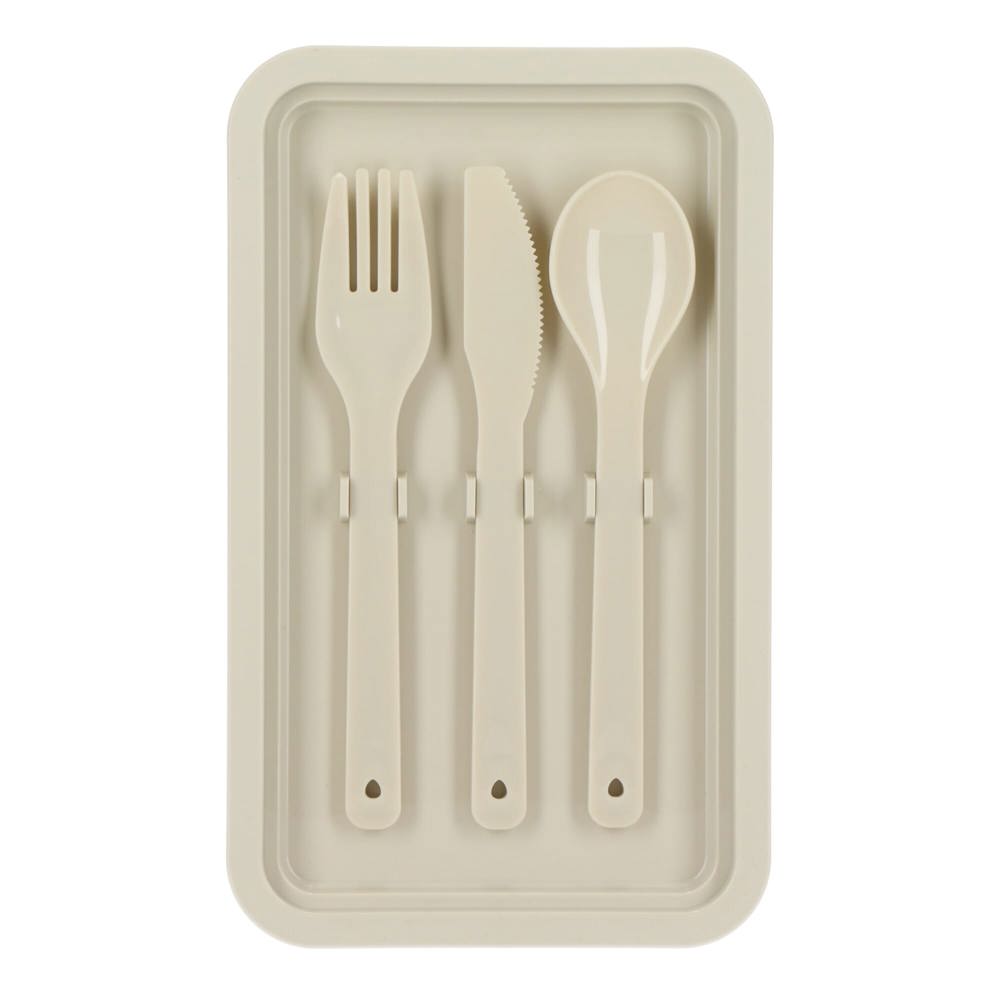 Dubbellaagse Lunchbox met Bestek
