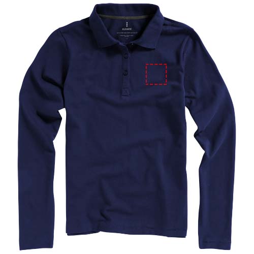 Calgary 180 g/m² damespolo met lange mouwen