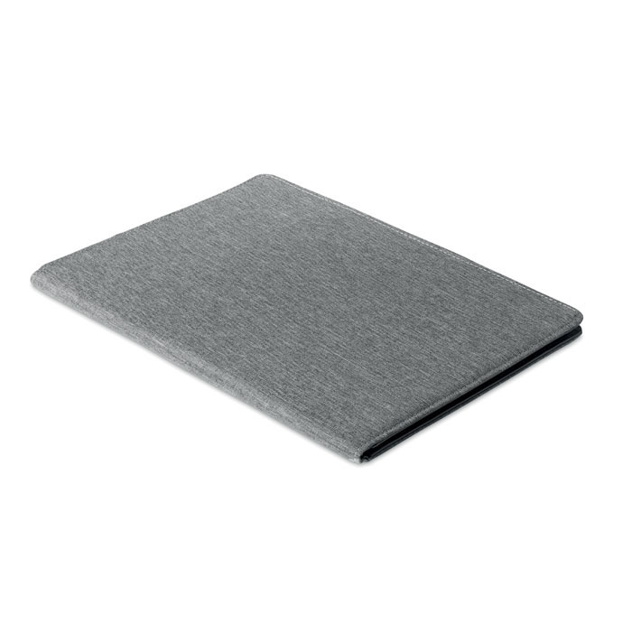 CASOVE - 300D RPET A4 portfolio - Wit/Zwart