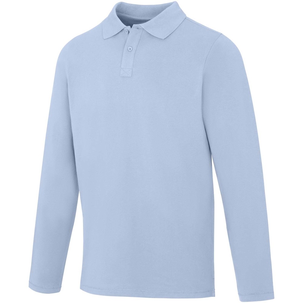 Calgary 180 g/m² herenpolo met lange mouwen - Mistblauw