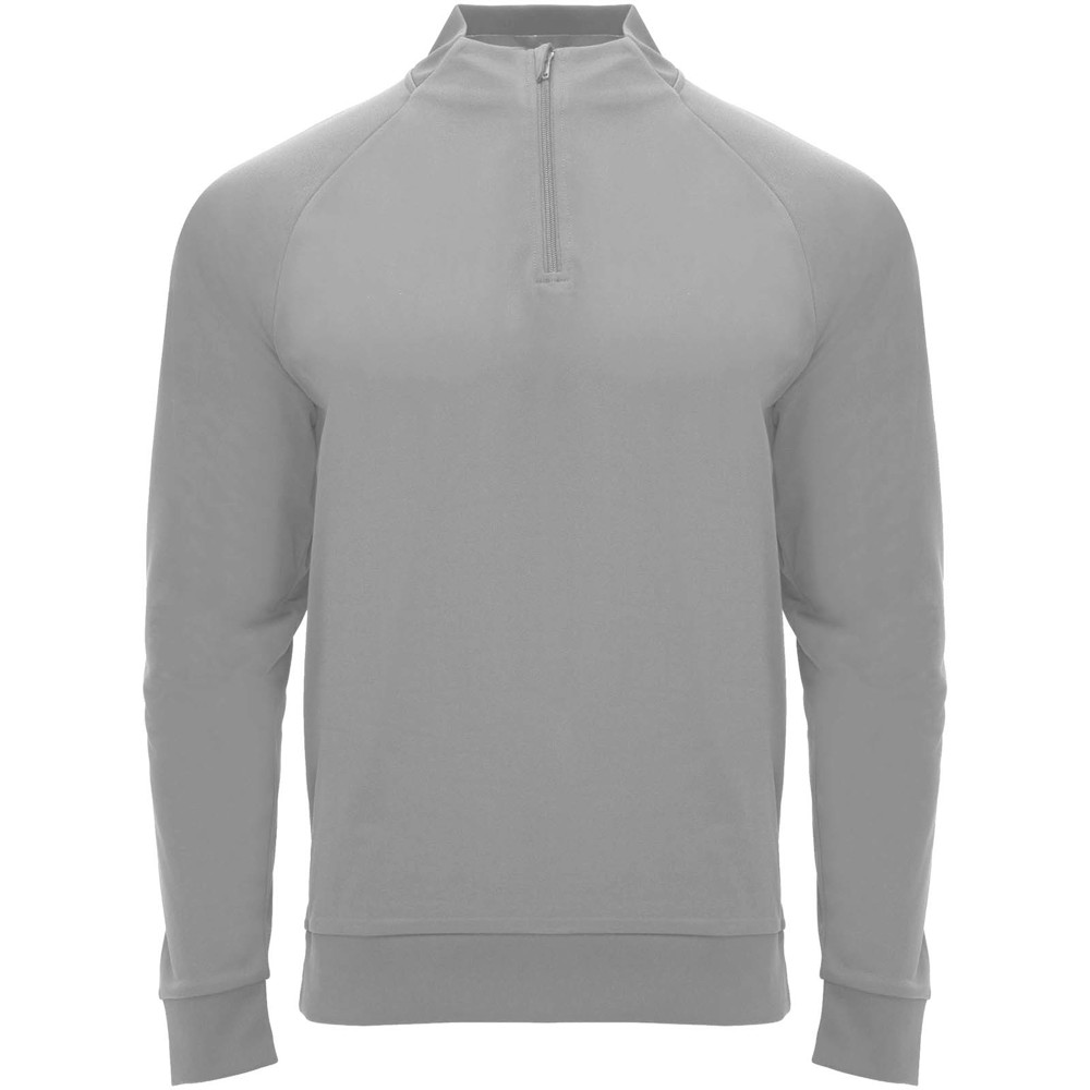 Epiro 200 g/m² sweatshirt met lange mouwen en kwartrits voor kinderen - Grijs