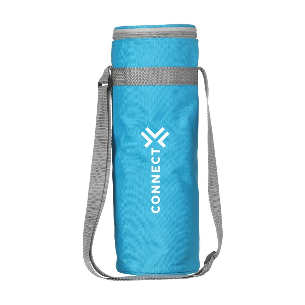 BottleCooler GRS RPET koeltas - blauw (± PMS 7689C)
