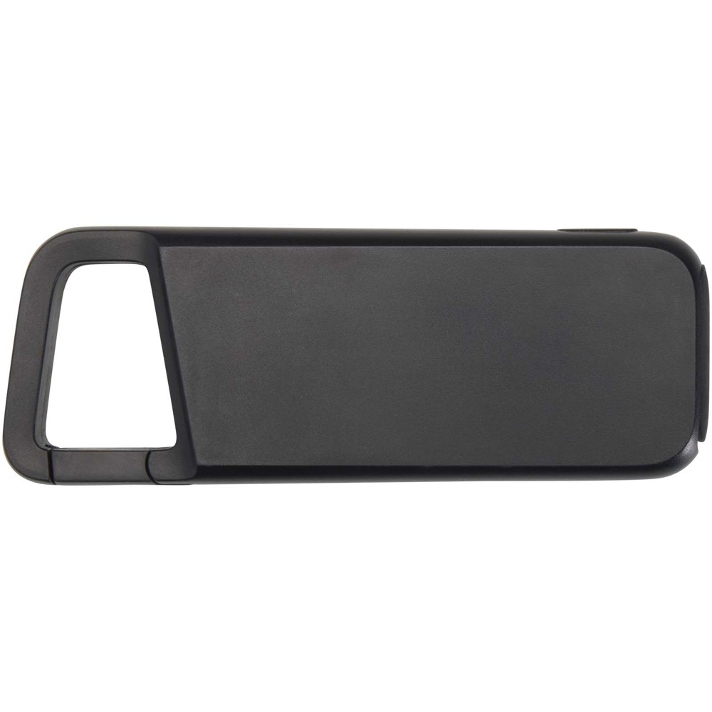 Alkes waterbestendige powerbank van 5000 mAh 12 W van gerecycled plastic met karabijnhaak