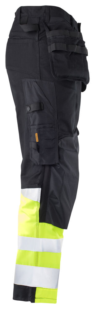 Jobman - 2134 Hi-Vis Stretch Trousers Core HP Zwart/Geel 104