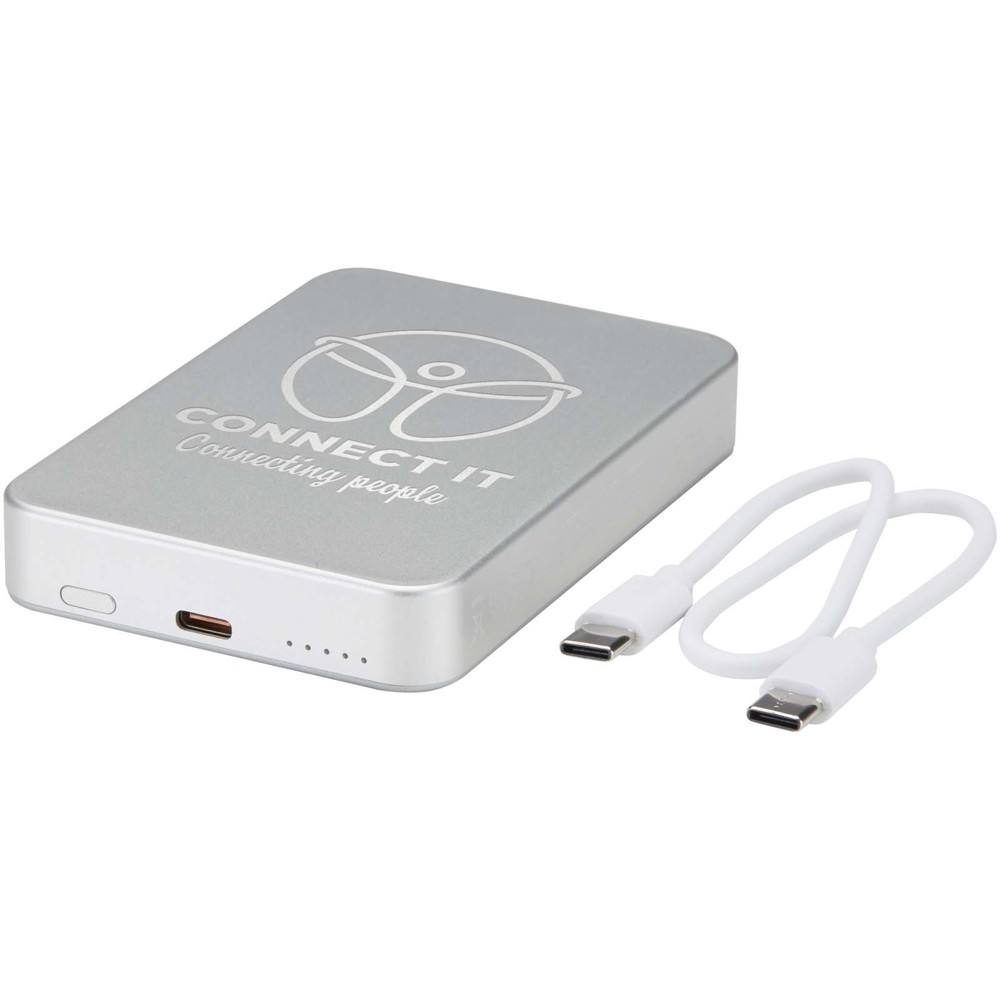 Avis 10.000 mAh RCS powerbank van gerecycled aluminium met magnetische aansluiting 