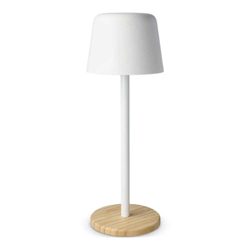Solis Dimbare Tafellamp met Bamboe basis - Wit