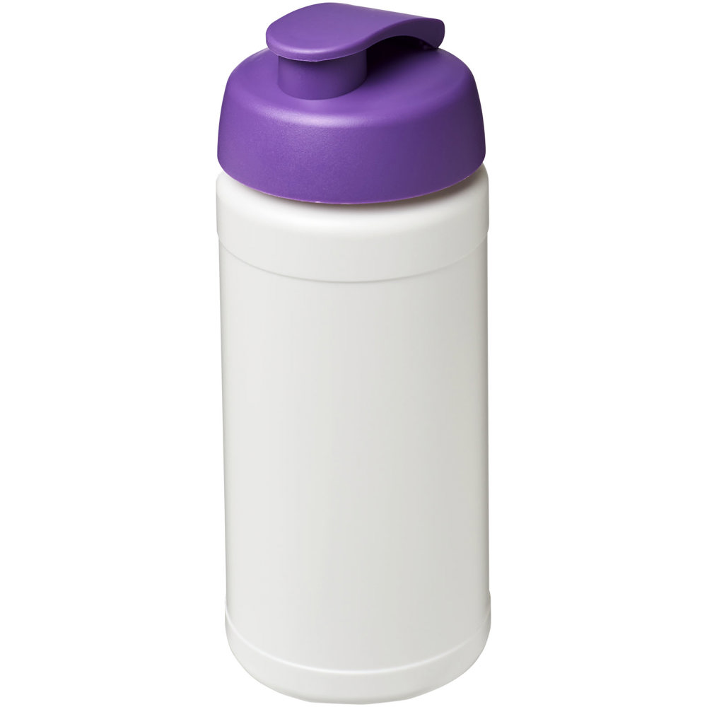 Baseline® Plus 500 ml sportfles met flipcapdeksel - Wit, Paars