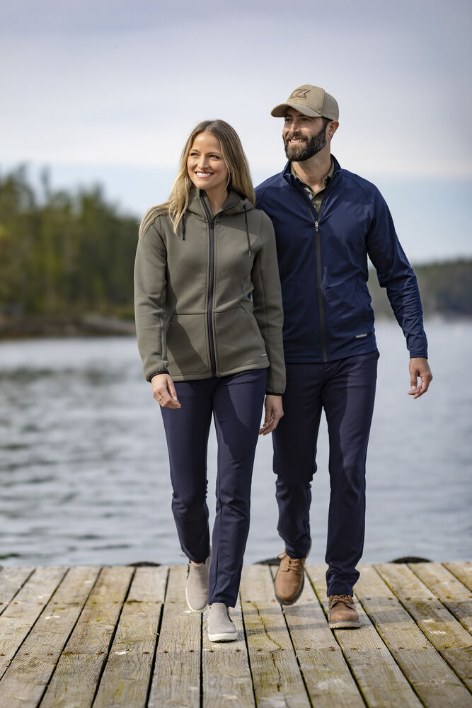 Cutter & Buck - Pemberton Hood FZ Dames Khaki XS
