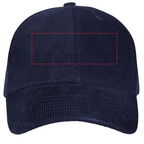 Hutton 280 g/m² 6 panel cap van gerecycled corduroy