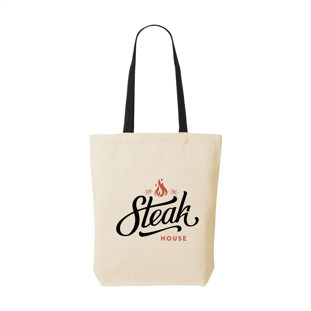 Canvas Shoppy Colour (220 g/m²) tas - zwart (± PMS Black)