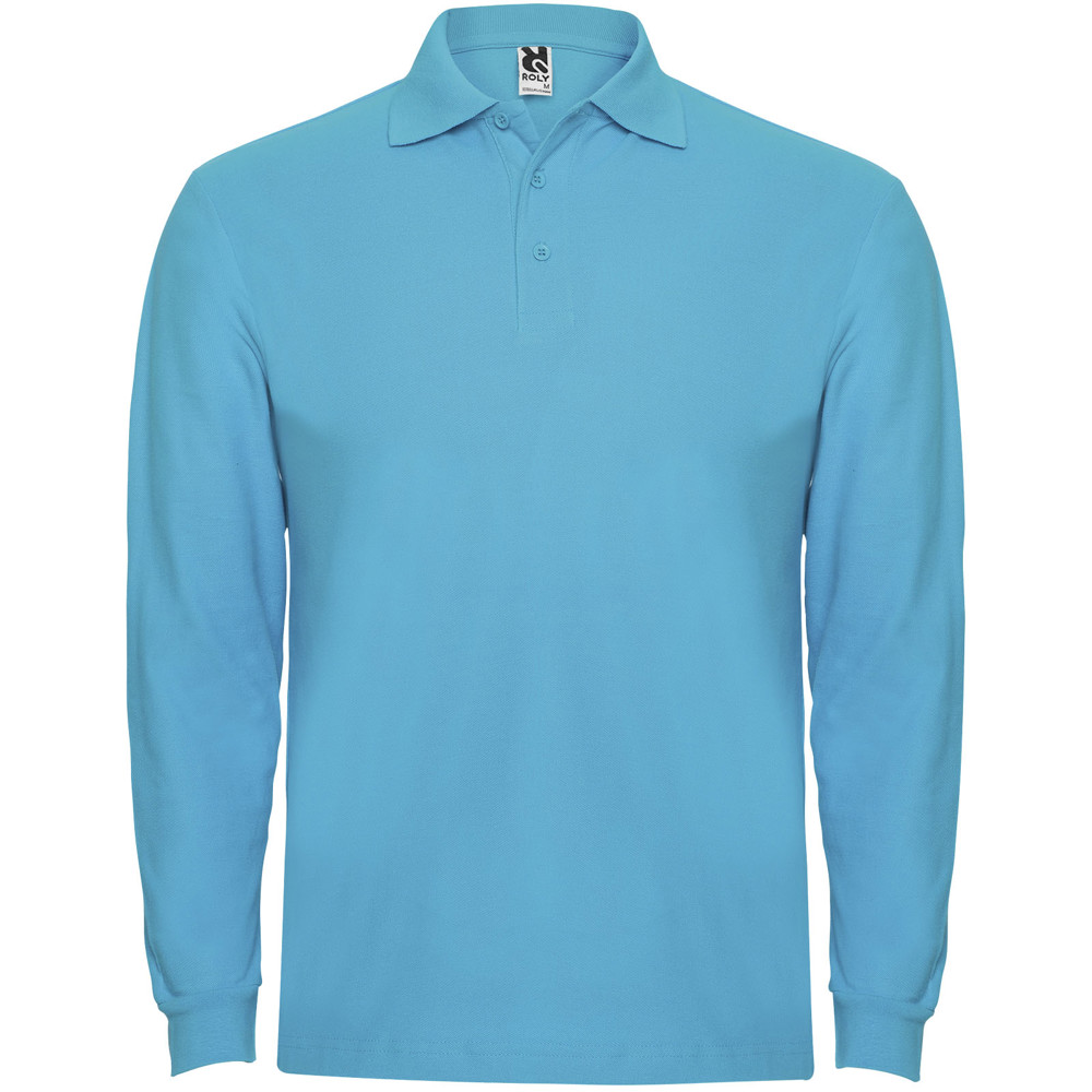 Estrella 220 g/m² herenpolo met lange mouwen - Turkoois