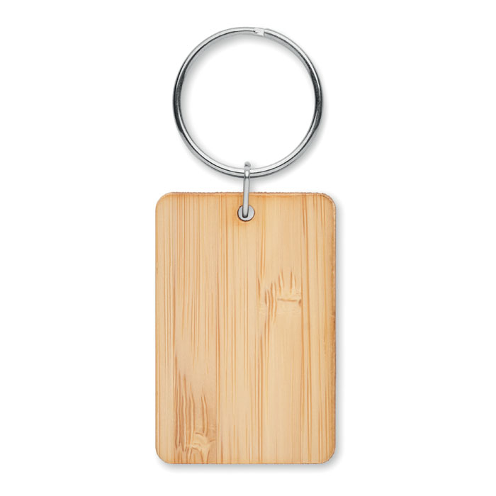 ANGLEBOO - Bamboe rechthoek sleutelhanger