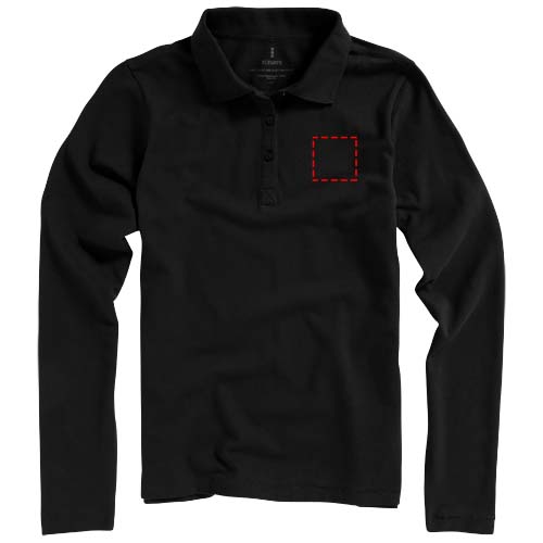 Calgary 180 g/m² damespolo met lange mouwen
