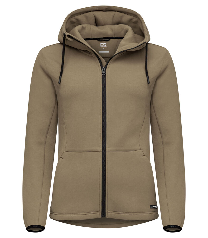 Cutter & Buck - Pemberton Hood FZ Dames - Khaki