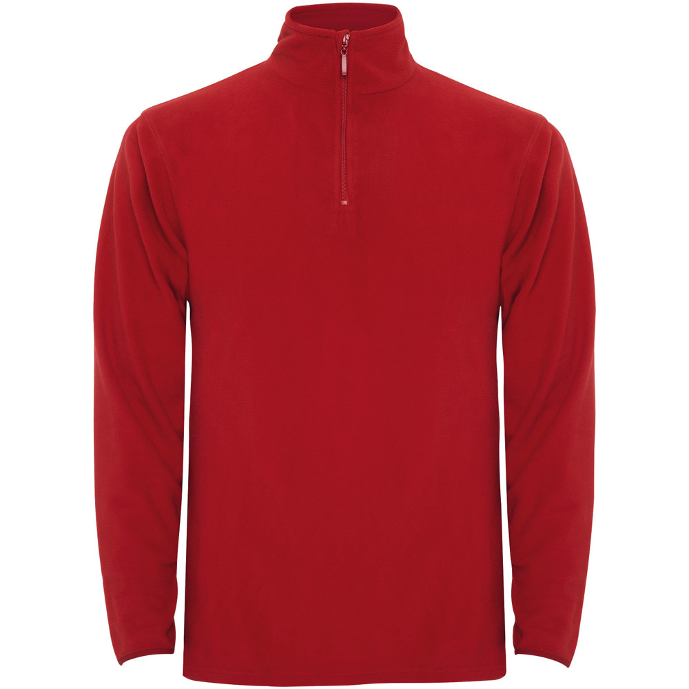 Himalaya fleece herenjack met kwartrits - Rood