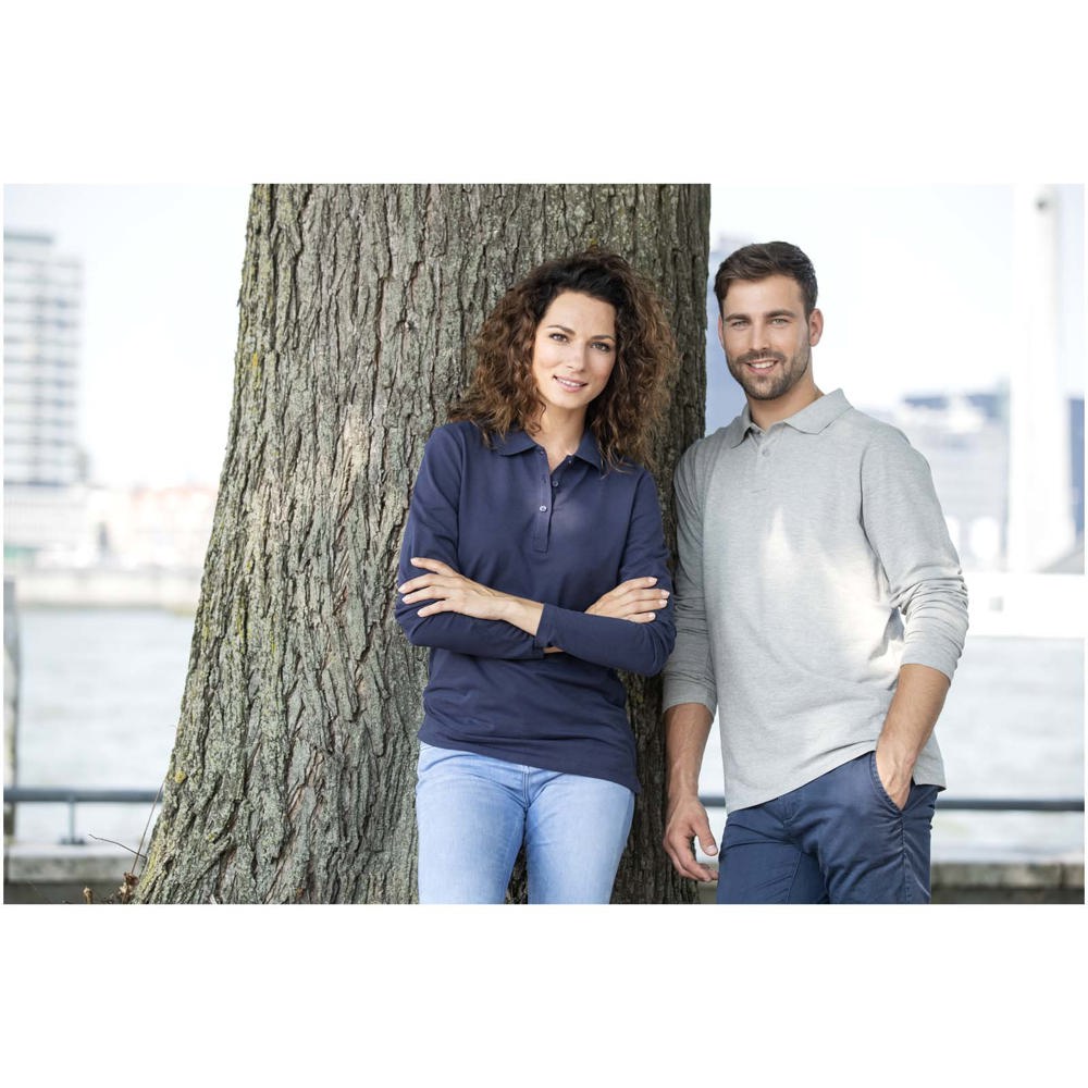 Calgary 180 g/m² herenpolo met lange mouwen