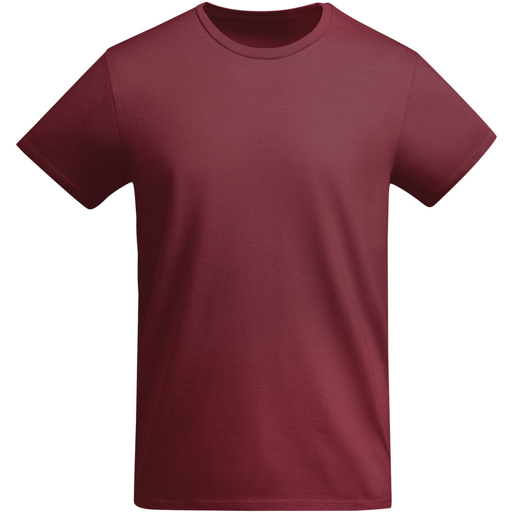 Breda 175 g/m² biologisch katoenen herenshirt met korte mouwen - Granaat