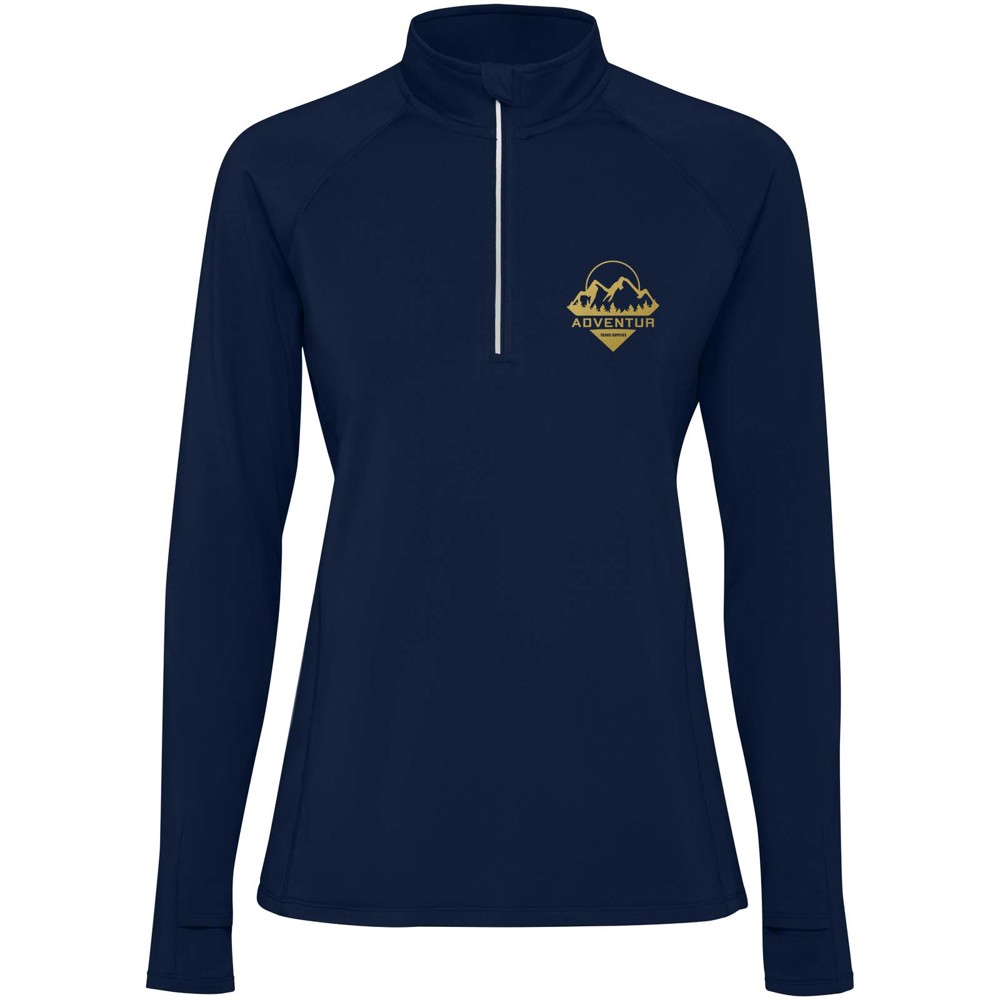 Estambul 200 g/m² damessweater met lange mouwen en halve rits