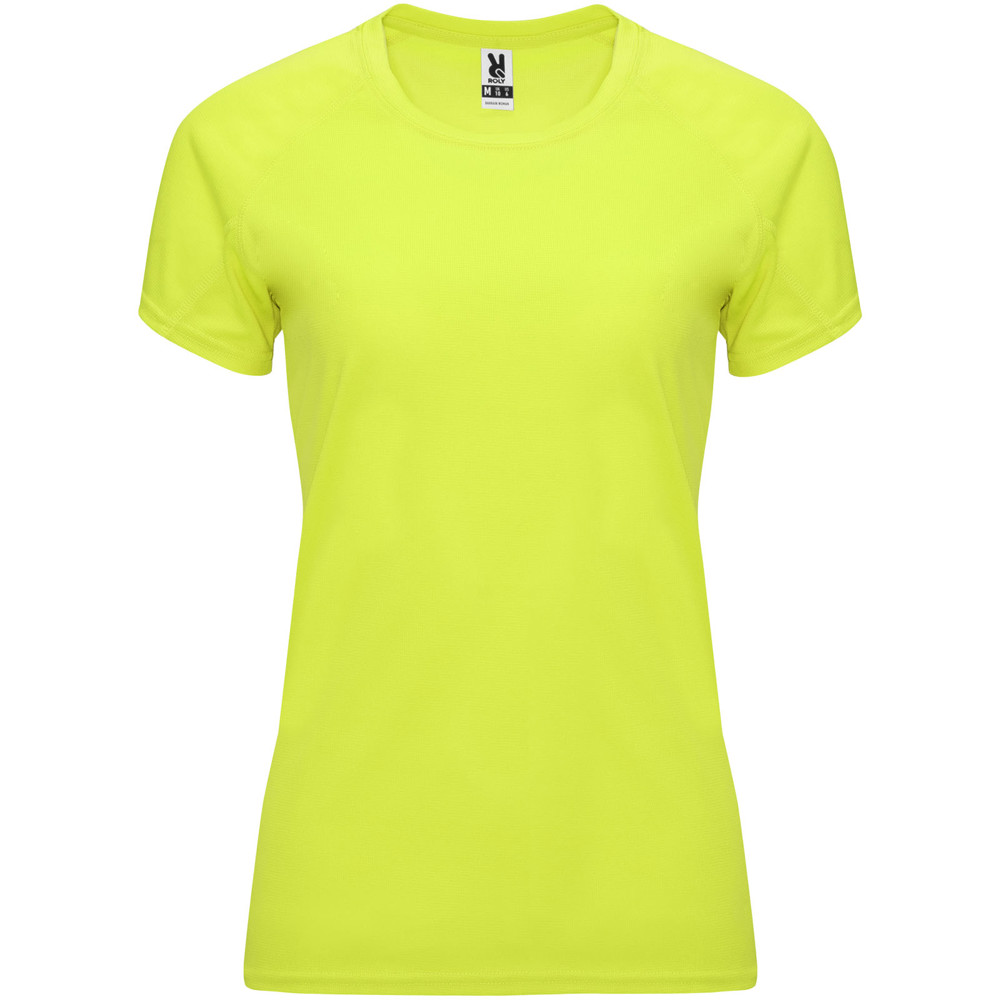 Bahrain 135 g/m² sportshirt met korte mouwen voor dames - Fluorgeel